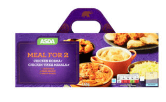 Asda Meals for Two (Korma, Jalfrezi, Madras or Chinese Chicken Curry & Sweet and Sour Chicken)