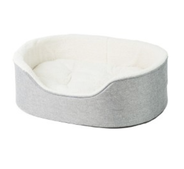 Pets at Home Linen Oval Dog Bed Grey XX Large