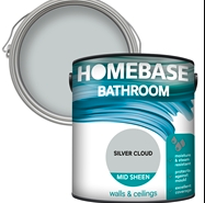 Homebase Bathroom Mid Sheen Paint – Silver Cloud 2.5L