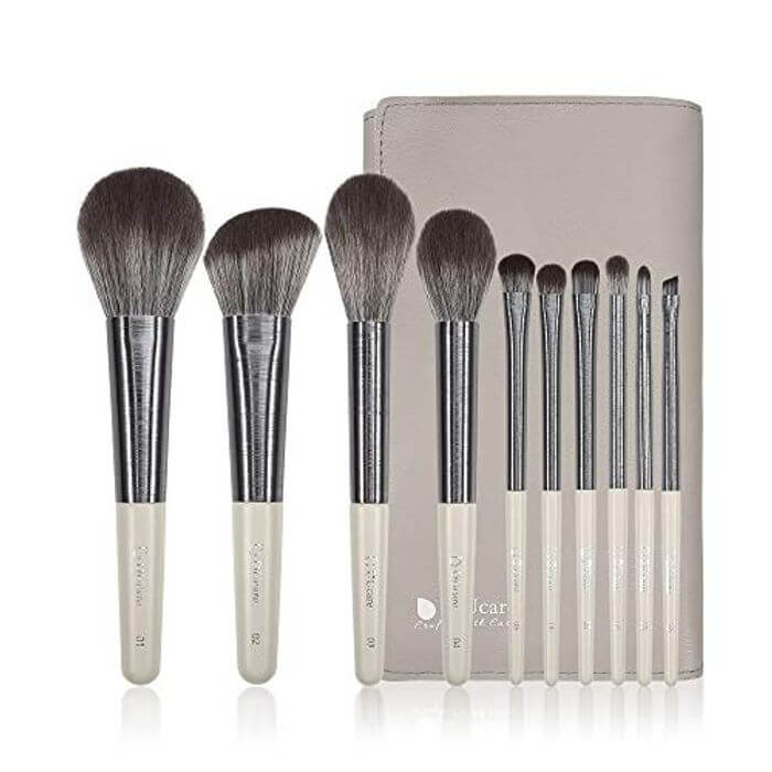 Makeup Brushes with Case 10 Piece Makeup Brushes