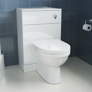  
ELEGANT Bathroom Ceramic D-Shaped Toilet Close Coupled White WC Pan Seat+Cistern