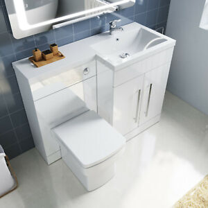 Bathroom  Back to Wall Close Coupled Toilet Free Cistern with Vanity Basin Sink