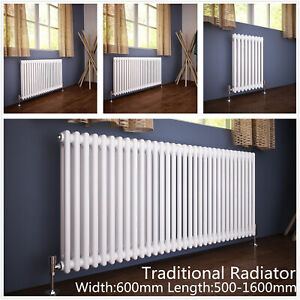  
Traditional Radiator 2 Column Horizontal Heating Cast Iron Style Rad Width 600mm