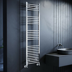  
Towel Rail Radiator Bathroom Chrome Straight Heated Ladder Warmer Rad 1800x500mm