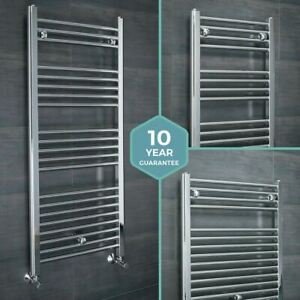  
Bathroom Heated Towel Rail Radiator Chrome Straight Ladder Warmer – All Sizes