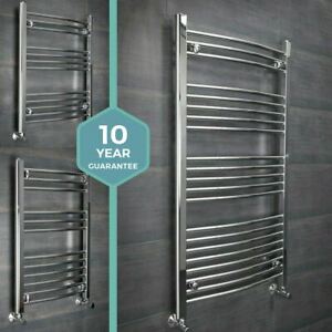  
Bathroom Straight Curved Heated Towel Rail Radiator Rad White Chrome – All Sizes