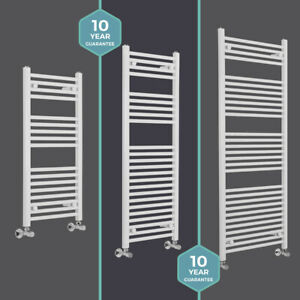  
Bathroom Heated Towel Rail Radiator White Straight Ladder Warmer – All Sizes