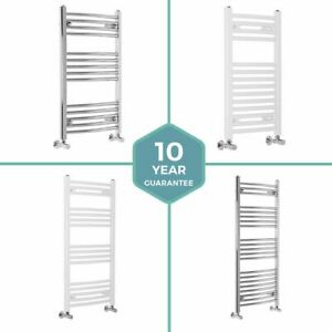  
Chrome White Curved Bathroom Heated Ladder Towel Rail Rad Radiators – ALL SIZES