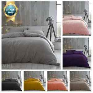 Premium Teddy Bear Fleece Pom Pom Duvet Cover Ultra Soft Warm Cosy Bedding Set