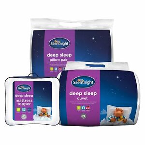  
Silentnight Deep Sleep Duvet Topper Pillows Bed Set 13.5 Tog Single Double King