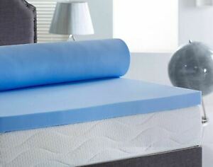  
Cool Blue Touch Memory Foam Mattress Topper New Available in Any Size