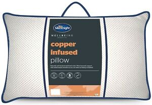  
Silentnight Wellbeing Copper Infused Sleep Enhancing Bed Support Pillow Healing