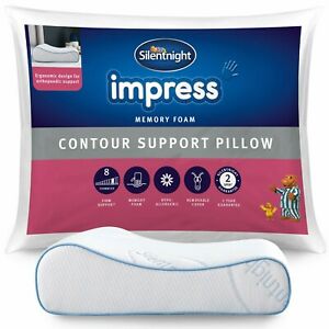  
Silentnight Impress Memory Foam Contour Pillow Orthopedic Neck Back Support