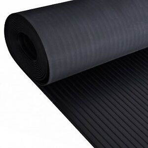  
Wide Broad Ribbed Rubber Flooring Matting for Garage, Van Car Roll Mat