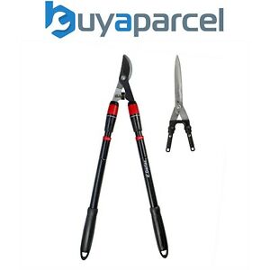  
Darlac Telescopic Twin Top Hedge Shears & Bypass Loppers Garden Tree Pruner 2in1
