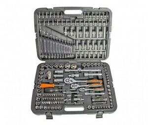  
ToolTronix 215 pcs Ratchet Spanner Socket Set 1/2 1/4 3/8″ DR Hand Tool Toolbox
