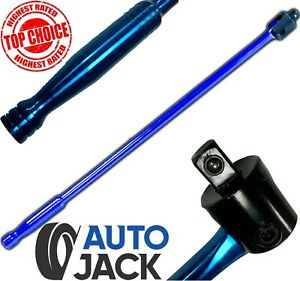 24″ Breaker Bar 1/2″ Socket Sq Drive Power Flexi Knuckle Blue Chrome 600mm Long