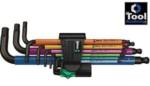  
Wera Tools Germany Mixed Colour Hex Allen Key Set Extra Long 1.5mm – 10mm Boxed