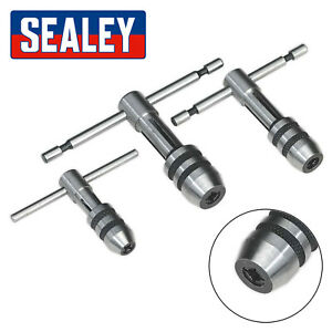  
Sealey AK9799 3 Piece Tap Wrench T Handle Tap Wrench Set