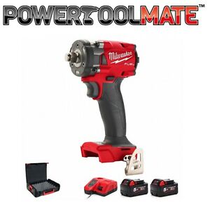  
Milwaukee M18FIW2F12-502X Fuel 1/2″ Compact Impact Wrench with Friction