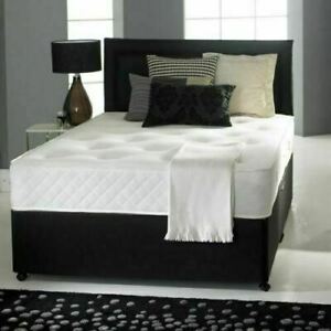  
MEMORY FOAM DIVAN BED WITH MATTRESS AND HEADBOARD 3FT 4FT6 Double 5FT KING 6FT