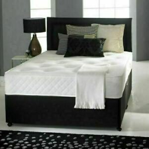  
MEMORY FOAM DIVAN BED WITH MATTRESS AND HEADBOARD NEW OTTOMAN OPTION AVAILIABLE