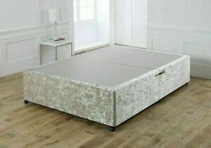  
Crushed Velvet Divan Base Only, With Optional Headboard – 3ft – 4ft – 4ft6 – 5ft