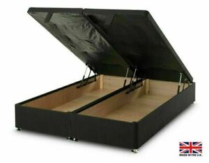  
exclusive bed-world black ottoman foot lift divan bed base 3ft single4ft6 double