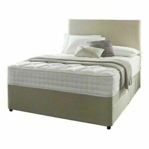  
Divan Leather Bed with a Memory Foam Mattress & Headboard, 3ft, 4ft, 4ft6, 5ft