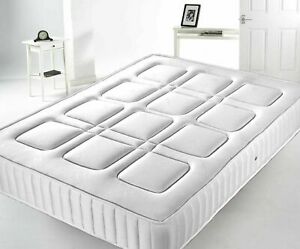 NEW SPRUNG MATTRESS 3FT 4FT’6 5FT MEMORY FOAM TOPPED MATTRESS DOUBLE/ KING  UK Q