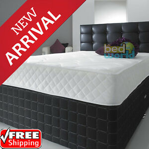 HIGH QUALITY MEMORY FOAM SPRUNG MATTRESS 4FT6 DOUBLE 5FT KING SIZE 3FT SINGLE