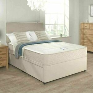  
STONE DIVAN BED SET + MEMORY MATTRESS + HEADBOARD 3FT 4FT 4FT6 Double 5FT