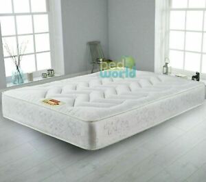  
Quilted Orthopeadic Memory Foam Sprung Mattress 3ft single 4ft 4ft6 Double 5ft