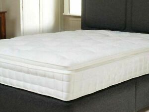 white pillow pocket sprung pillow top mattress 3ft single 4ft6 double 5ft king