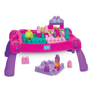  
Mega Bloks Pink Build and Learn Table – 30 Pieces