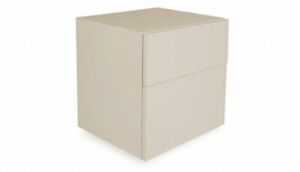  
Heal’s Space Bedroom Bedside Stylish White Matt Two Drawers Unit – RRP £379