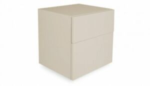  
Heals Space Bedroom Modern Clay High Gloss Lacquer Bedside 2 Drawer Unit – £325