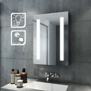  
Modern Bathroom Mirror Cabinet With Storage/Demister/Sensor Switch Multiple Size