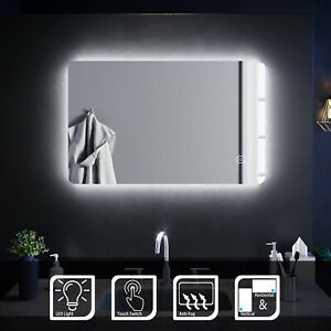 Modern LED Illuminated Bathroom Mirror/Cabinet Wall Mounted Rectangle Back-Lit