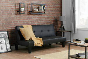 New Birlea Franklin Stylish Sofa Bed available in Black Faux Leather