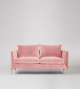  
Swoon Catalan Living Room Stylish Blush Handcrafted Two Seater Sofa – RRP £1199