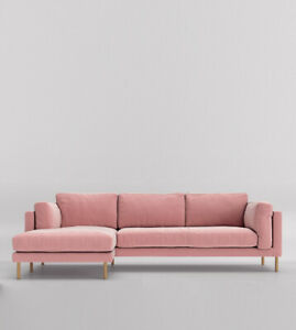  
Swoon Munich Living Room Stylish Blush Birch Left Hand Corner Sofa – RRP £1949