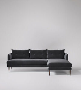  
Swoon Kalmar Living Room Modern Granite Handcrafted Corner Sofa – RRP £1699