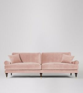  
Swoon Sutton Living Room Stylish Blush Pine Beech Three Seater Sofa – RRP £1599