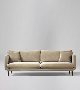  
SWOON Freja Living Room Modern Taupe Handcrafted Three Seater Sofa – RRP £1499