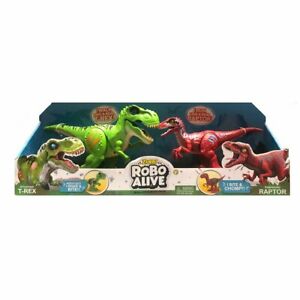  
Robo Alive Dinosaurs – Green T-Rex And Red Raptor