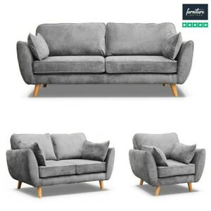  
Zinc Connection Grey Fabric Sofa Sets, 3 Seaters, 2 Seaters & Armchairs