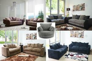  
Sale Byron Dilon Fabric Sofa Suite Set Couch Swivel Cuddle Chair L Shape Corner