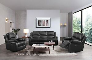  
Valencia Electric Recliner, Black Or Brown Leather | 3 Seaters, 2 Seaters & More