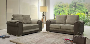  
Chris Grey Fabric & Snake Effect Leather Sofas | Corners, Sofa Sets & Footstools